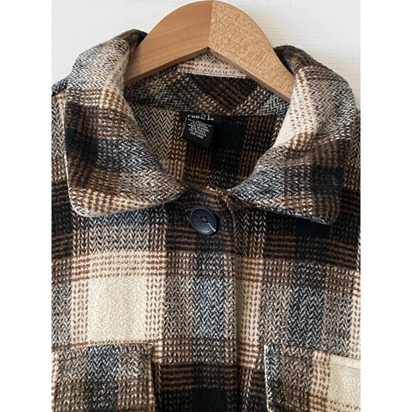 Rue 21 Women's Brown and Tan button up Jacket size XL - Picture 5 of 7
